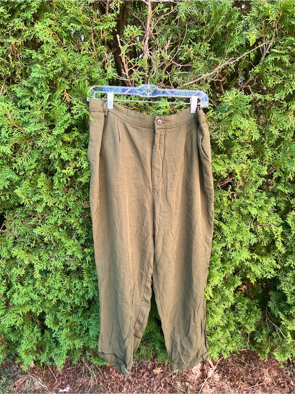 Zara Olive Green Women's Chinos